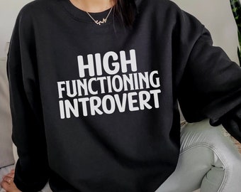 Felpa introversa, camicia antisociale, maglietta divertente introversa, felpa con cappuccio per casa, regali per topi di biblioteca, camicia per interni, abbigliamento da donna, sarcasmo