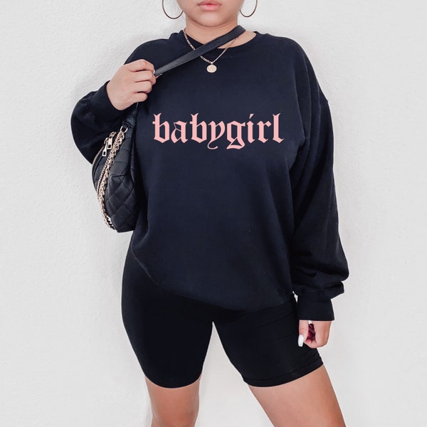 Camiseta Babygirl Sudadera Babygirl Estilo años 90 Ropa Y2K Unisex Sudaderas con capucha estilo grunge popular