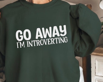 Sudadera introvertida, camisa antisocial, camiseta introvertida divertida, sudadera con capucha hogareña, regalos de ratón de biblioteca, camisa interior, ropa de mujer, sarcasmo