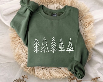 Christmas Tree Sweatshirt, Christmas Tree Shirt, Women Christmas Crewneck, Unisex  Holiday Sweatshirts, Family Christmas Sweaters