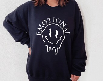 Sudadera Emocional, Sudadera Con Capucha Emocional, Suéter Goteo, Camisa De Salud Mental, Sudadera Positividad, Regalo, Sudadera Con Capucha De Gran Tamaño