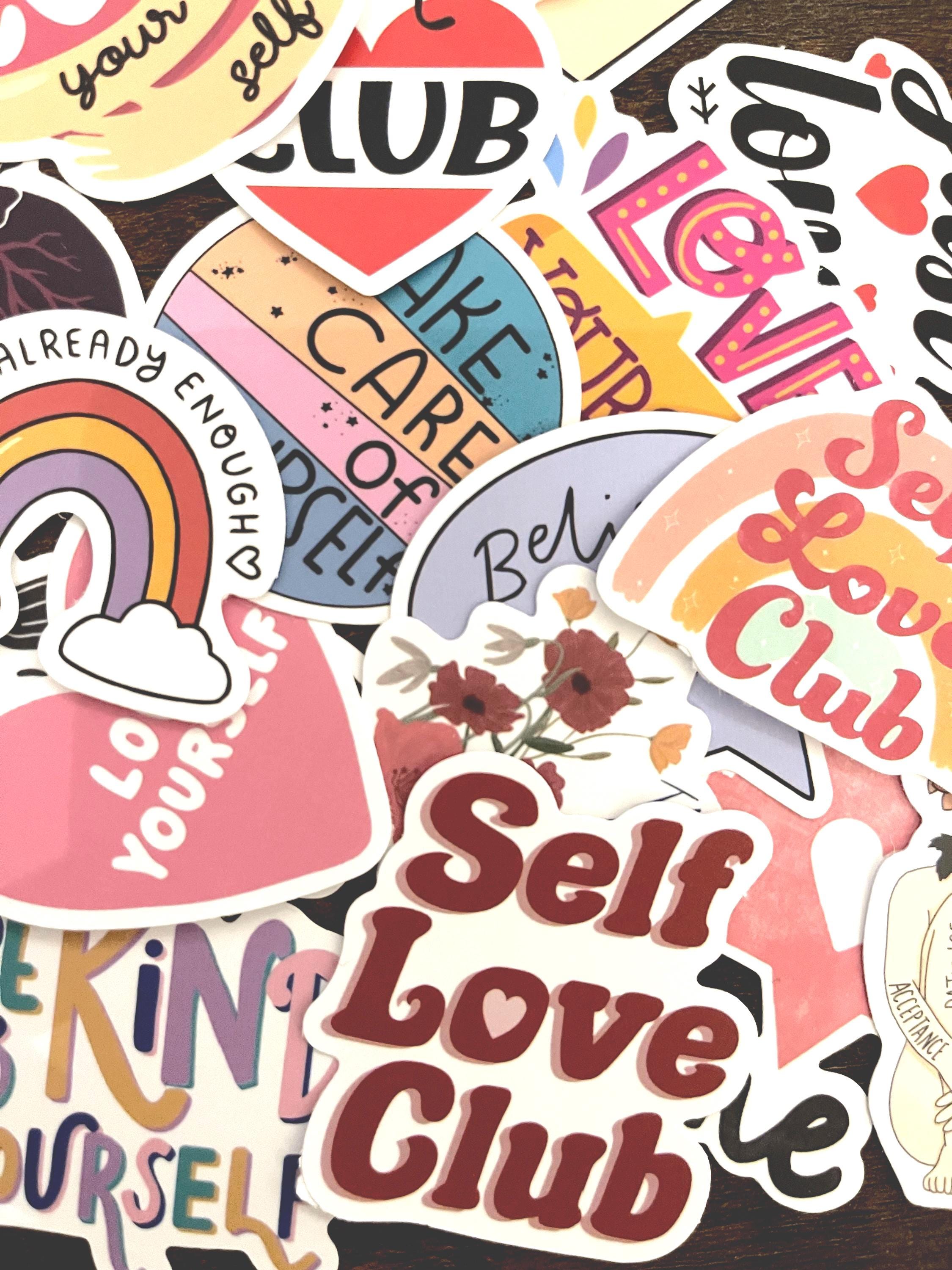 Self Love Stickers Pack, Self Care Stickers, Mental Health Stickers ...