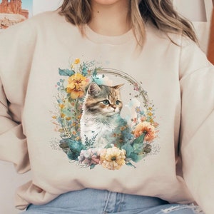 Vintage (Jerzees) - The Face Cat Crew Neck Sweatshirt 1990s