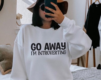 Sudadera introvertida, camisa antisocial, camiseta introvertida divertida, sudadera con capucha hogareña, regalos de ratón de biblioteca, camisa interior, ropa de mujer, sarcasmo