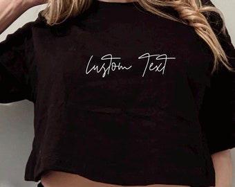 Top cropped personalizado, top cropped personalizado, camisa cropped plus size, seu logotipo, seu design, noiva, aniversário, presentes, roupas