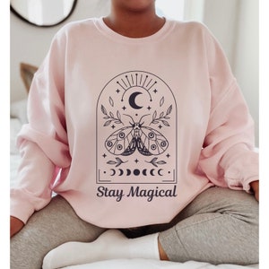 Moon Phase sweatshirt, Positivity Sweatshirt Mystical sweatshirt, Moon sweater, Mooncycle sweatshirt, Celestial sweatshirt Graphic Shirt