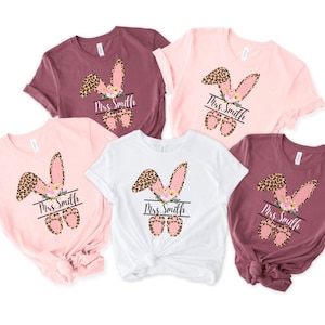 Kundenspezifisches Osterhasen-Hemd Kundenspezifisches Ostern-T-Stück Gruppe Ostern-Hemd Nettes Ostern-Hemd Frauen-Ostern-Hemd Ostern scherzt das T-Stück personalisiert