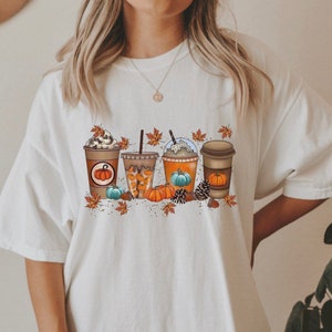 Fall Coffee Shirt, Pumpkin Spice Latte Shirt, Coffee Lovers Sweatshirt, Cute Fall Sweater, Thanksgiving Sweater, Fall Hoodie, Coffee cups