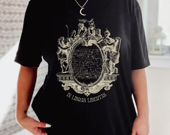 Dark Academia Shirt Dark Academia Clothing Book lover Shirt Statue Shirt Bookish Shirt Light Academia Aesthetic Top Greek Latin Shirt Black