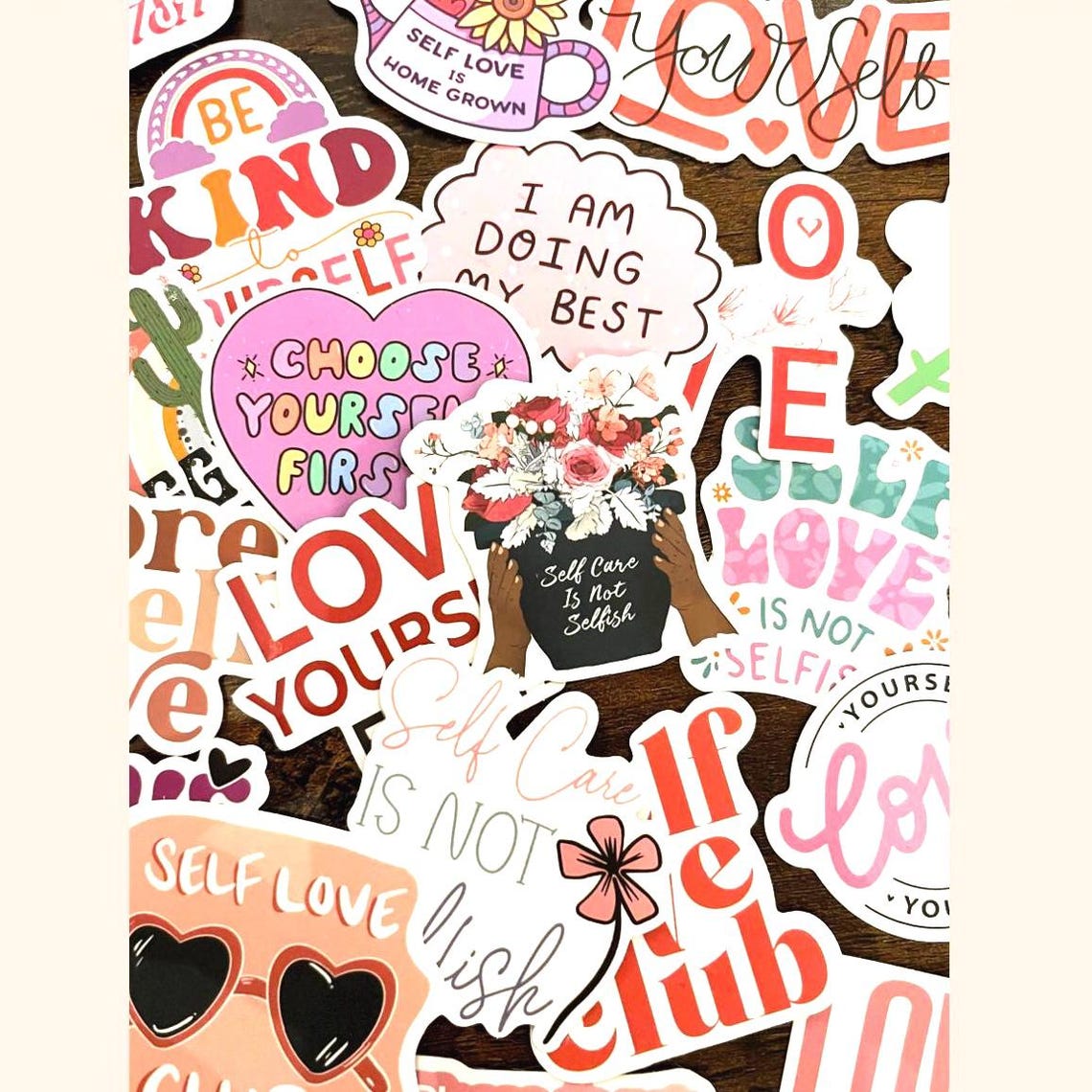 Self Love Stickers Pack, Self Care Stickers, Mental Health Stickers ...