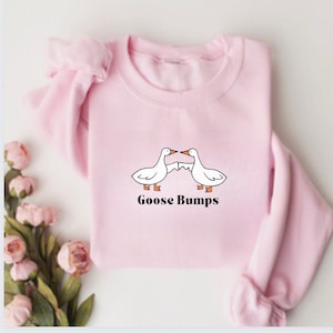 Goose Bumps Sweatshirt, Funny Goose Sweater, Goose bumps, Animal Shirt, Best Friend Sweatshirt, Silly Shirt, Womens Sweaters, Gift For him