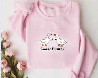 Bluza z gęsią skórką, zabawny sweter z gęsią skórką, gęsia skórka, koszulka ze zwierzęciem, bluza z najlepszym przyjacielem, głupia koszulka, damskie swetry, prezent dla niego