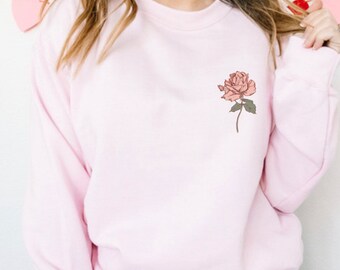Birth Flower Month Sweatshirt, Cute Mama Sweater, Birth Flower Sweater Gift Shirt, womens sweatshirts, Plant Lover Gift for moms garden