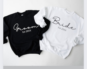 Moletom de noiva personalizado, camisa de noivo personalizada, moletom de noiva, presente para ela, camisa de noivo, camisa personalizada, camisas de noiva para ser, combinando