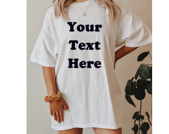 Camisa personalizada, Camisa com texto personalizado, Seu texto, Camiseta personalizada, Camisa personalizada, Camiseta personalizada Texto personalizado Design de logotipo personalizado