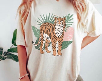 VINTAGE TIGER ANIMAL VEST フェイクファー 虎 タイガー Vintage Tiger Shirt Womens Tiger Shirt Cute Tiger Shirt