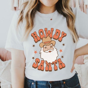 Howdy Santa Western sweatshirt, Howdy Sweatshirt, Holiday Shirt, Howdy Shirt, Holiday Sweatshirts, Howdy Christmas Sweatshirt,