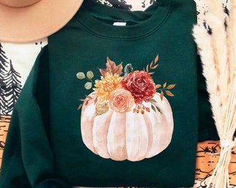 Pumpkin Sweatshirt, Pumpkin Shirt, Halloween Pumpkin Tee, Cute Fall Clothing, Womens Fall Crewneck, Pumpkin Patch, Thanksgiving, Boho Fall
