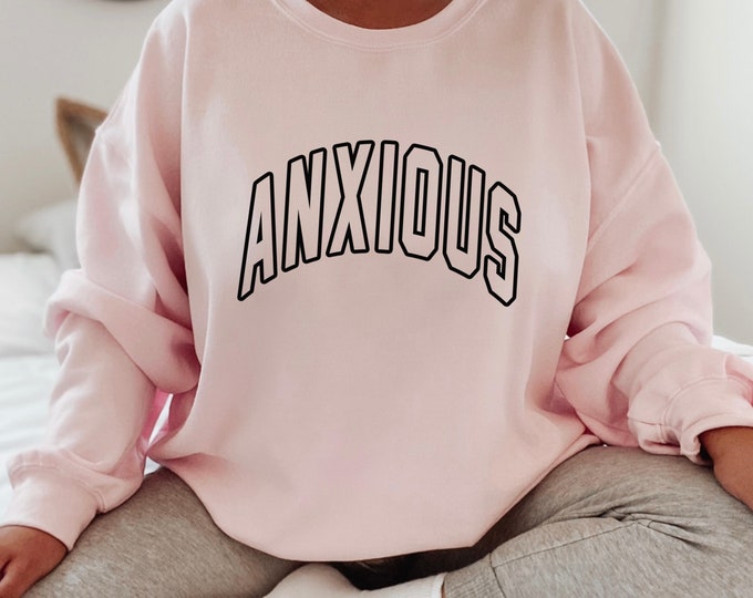 Anxious T Shirt Anxiety Shirt Mental Health Shirt Oversized - Etsy