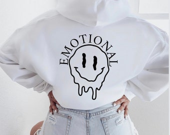 Sudadera Emocional, Sudadera Con Capucha Emocional, Suéter Goteo, Camisa De Salud Mental, Sudadera Positividad, Regalo, Sudadera Con Capucha De Gran Tamaño