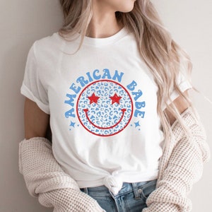 America Babe Shirt, Aesthetic American Graphic T Shirt, Patriotic Shirt, Fourth of July Shirt, Unisex Shirt, 4th of July, Plus Size
