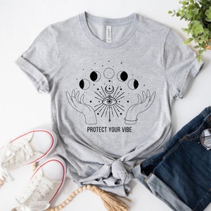 Camiseta Mystical Mooncycle Camisa motivacional, camisa de positividad Camisa de bruja, sudadera estética, camisa celestial, carta del tarot
