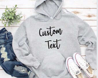 Bluza z kapturem na zamówienie, spersonalizowana bluza z kapturem, bluzy z kapturem z logo na zamówienie, Twój tekst, spersonalizowane logo, bluza z kapturem unisex