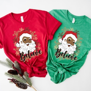 Black Santa Sweatshirt, Black Santa Hoodie, Cute Black Santa, African American Santa Claus, Christmas Sweatshirt, Retro Christmas