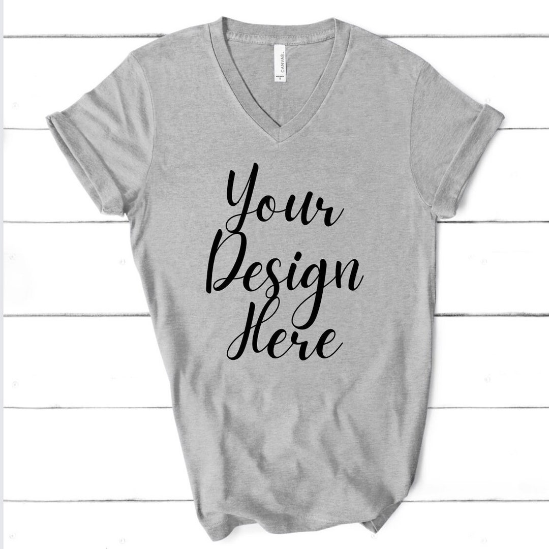 Custom V Neck Shirt, Your Text V Neckline, Personalized Shirts ...