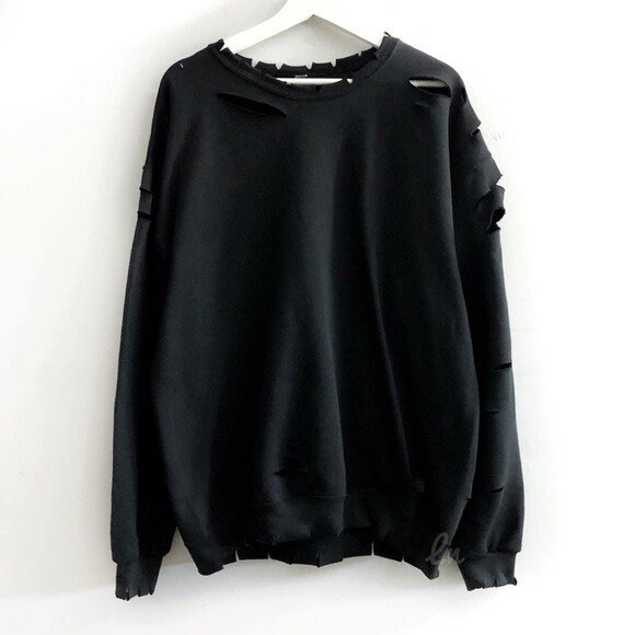 Ripped up sweatshirt deals
