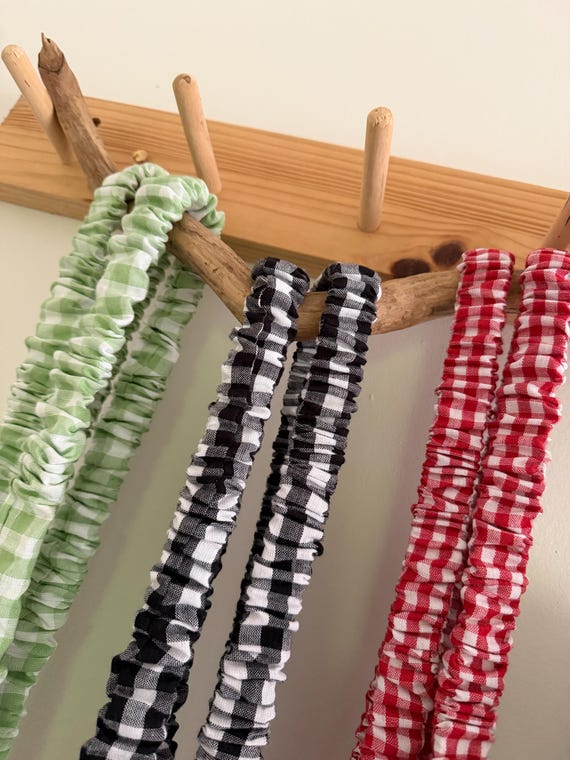 Gingham Scrunchie Lanyard
