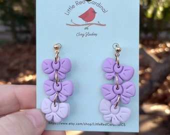 Bow Clay Earrings,  Coquette Bow Earrings | Polymer Clay