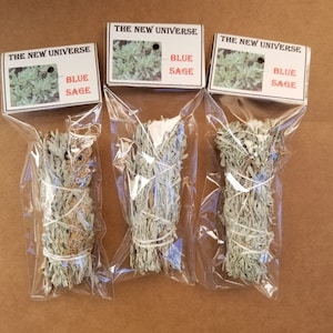 Bundle of 3 Blue Sage smudge Sticks | Free U.S. Shipping | California Blue Sage