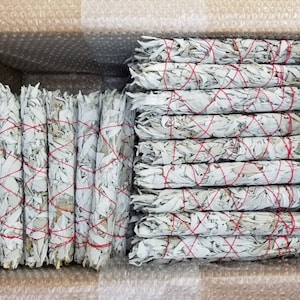 White Sage wholesale 9&quot; White Sage smudge Sticks, 100 Bulk sage, California White Sage, Free Shipping IN THE U.S.