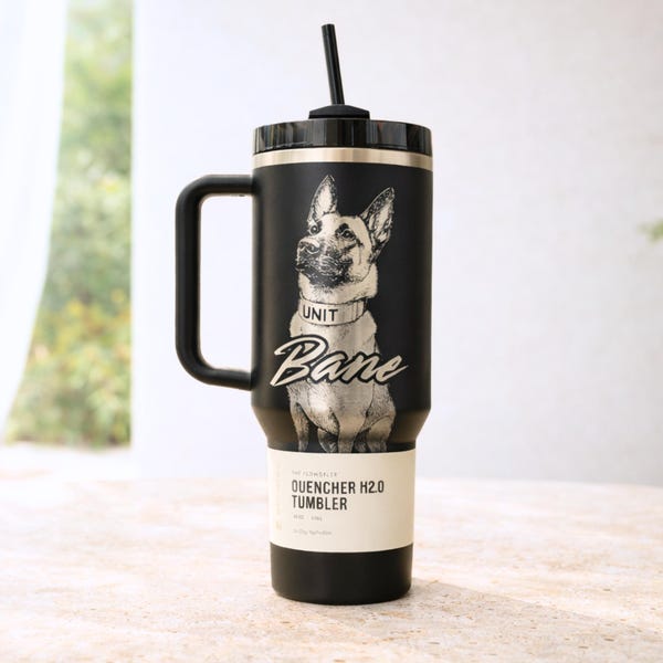 Aangepaste hondenportret beker foto gegraveerde Stanley Cup huisdier foto roestvrij staal