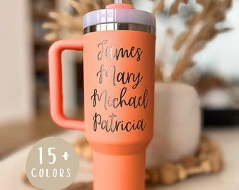 スタンレーのタンブラー（名前刻印入り）｜カスタムスタンレー クエンチャー 20オンス 30オンス 40オンス｜レーザー刻印カップ｜パーソナライズギフト