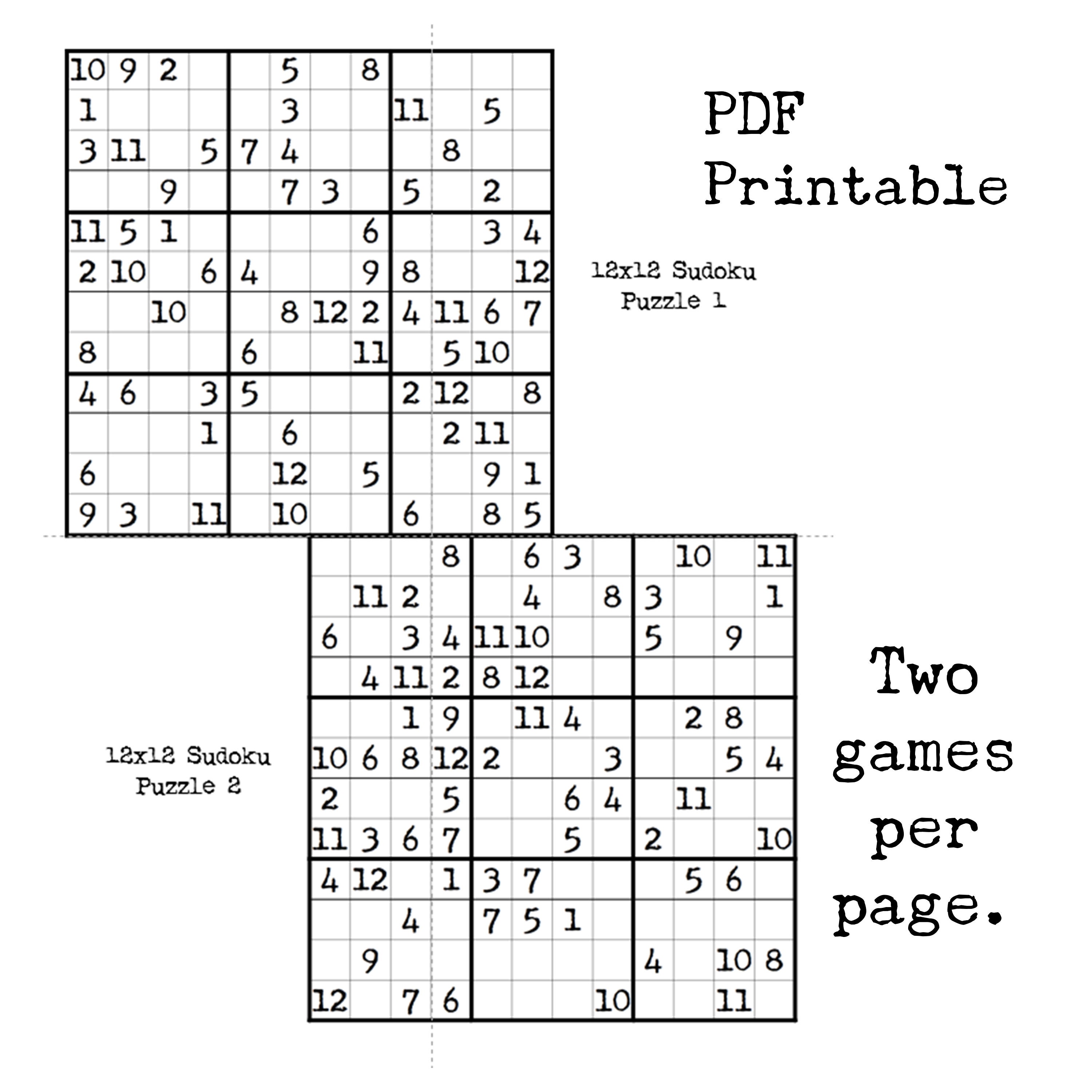 Sudoku 12x12 - Médio 