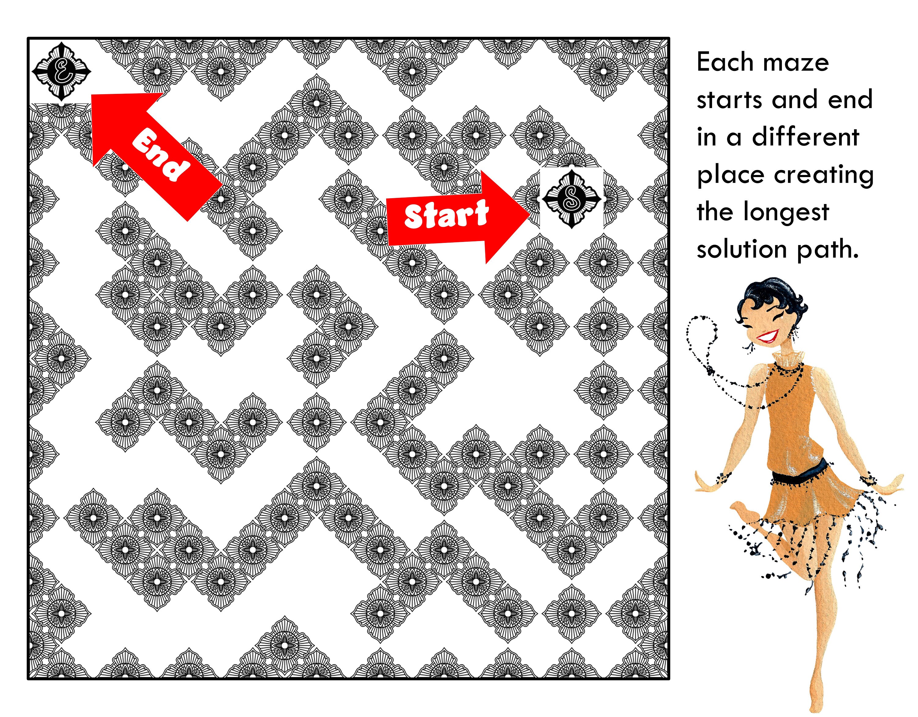 100 Art Deco Mazes Set 1 1920s Theme Mazes Etsy