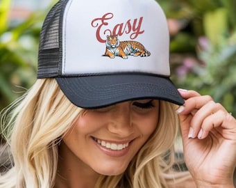 Gorra de camionero vintage Easy Tiger, estilo retro, snapback