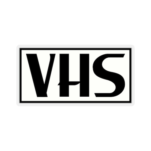Autocollant VHS Logo - Étiquette en vinyle Nostalgia Old School vintage rétro
