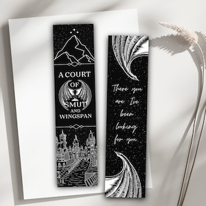 A Dark Court Bookmark, ACOTAR Inspired Bookmark, A Court Of Smut and Wingspan, Gift for Book Lover, A Court, Bookish Gifts, Fantasy Bookmark