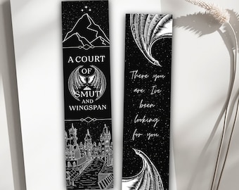 A Dark Court Bookmark, ACOTAR Inspired Bookmark, A Court Of Smut and Wingspan, Gift for Book Lover, A Court, Bookish Gifts, Fantasy Bookmark