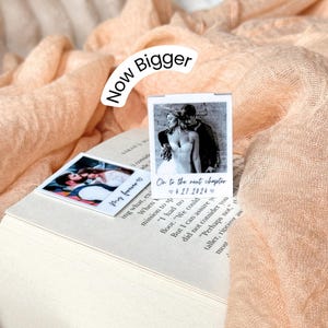 Custom Polaroid Magnetic Bookmark, Personalized Photo Bookmark, Wedding Photo Gift, Pet Memorial Bookmark, Gift for Wife, Book Lover Gift