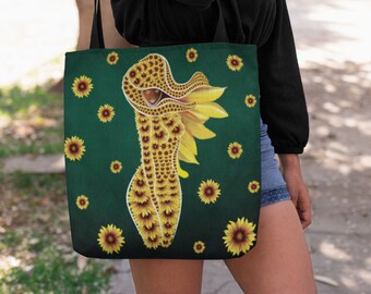 Sunflower tote bag, Sunflower bag, Sunflower purse, Unique sunflower gifts,  Sunflower gifts for her, Unique Bookish gifts, Book lover