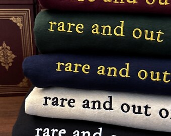 Rare and Out of Print Embroidered Sweatshirt, Literary Sweatshirt, Dark Academia Bookish Gift, Bookish Crewneck for Readers