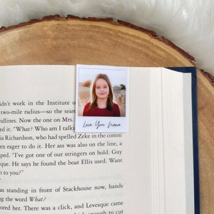 Bookish Gift, Personalized magnetic bookmark, Custom polaroid magnetic bookmark, Gift for book lover, Custom picture bookmark image 3