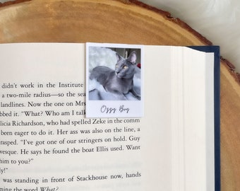 Personalized Polaroid Magnetic Bookmark: Book Lover Gift