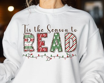 Christmas Book Sweater, Bookish Christmas Sweater, Christmas Teacher Sweater, Christmas reading Sweater, Christmas Bookish, Bookish Holiday