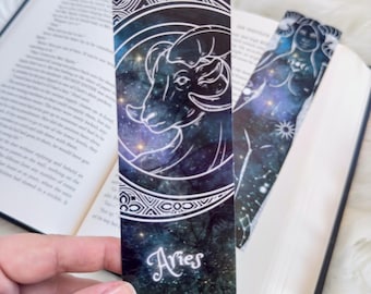Aries Zodiac Bookmark: Unique Celestial Design
