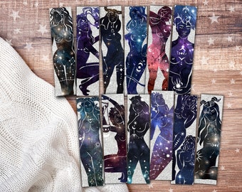 Complete zodiac bookmark set, Bulk Zodiac bookmarks, Zodiac bookmarks, Zodiac set, Celestial bookmarks, Stocking stuffers